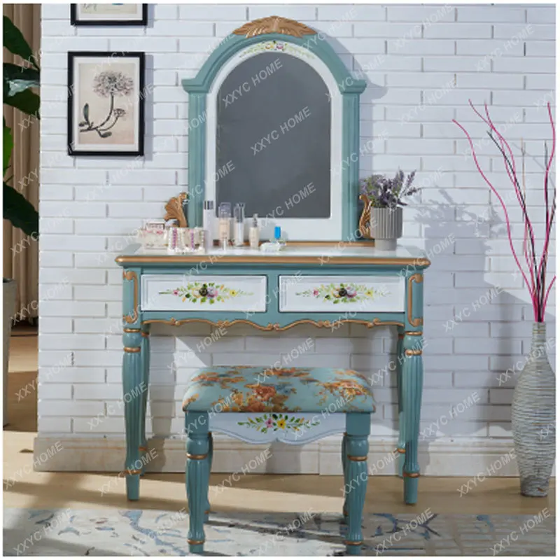 

Dresser Painted Vintage Boudoir Bedroom Removal Traditional Hand Painted Desk