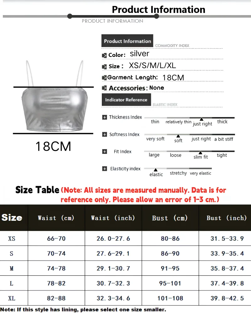 Neues Y2K Sommer Damen Sexy Silber Glänzendes Trägerloses Ärmelloses Top Modisch Elegant Einfarbig Atmungsaktives Rückenfreies Westen-Top – Detail 1
