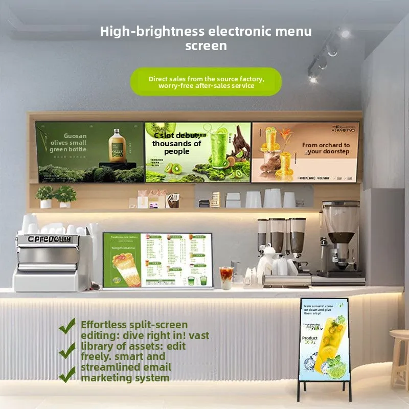 Advertising machine desktop   coffee catering intelligent high definition dynamic price remote order