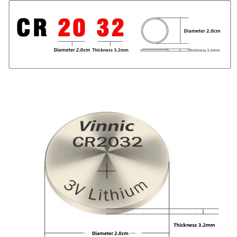 3V Lithium Coin Cell Battery CR 2032 2025 2016 For Watch Car Remote Key Fob Small Electronics CR1616 CR1620 CR1632 CR2430