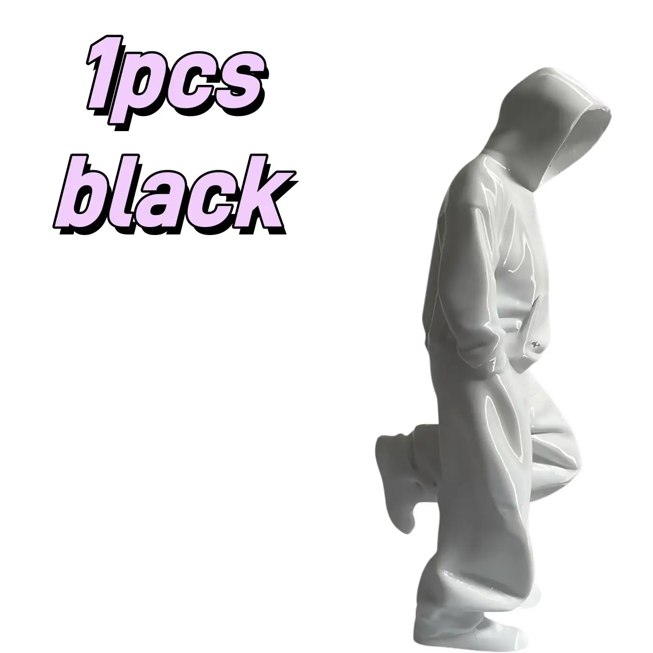 Faceless Thinker Model Set, Black & White Decor