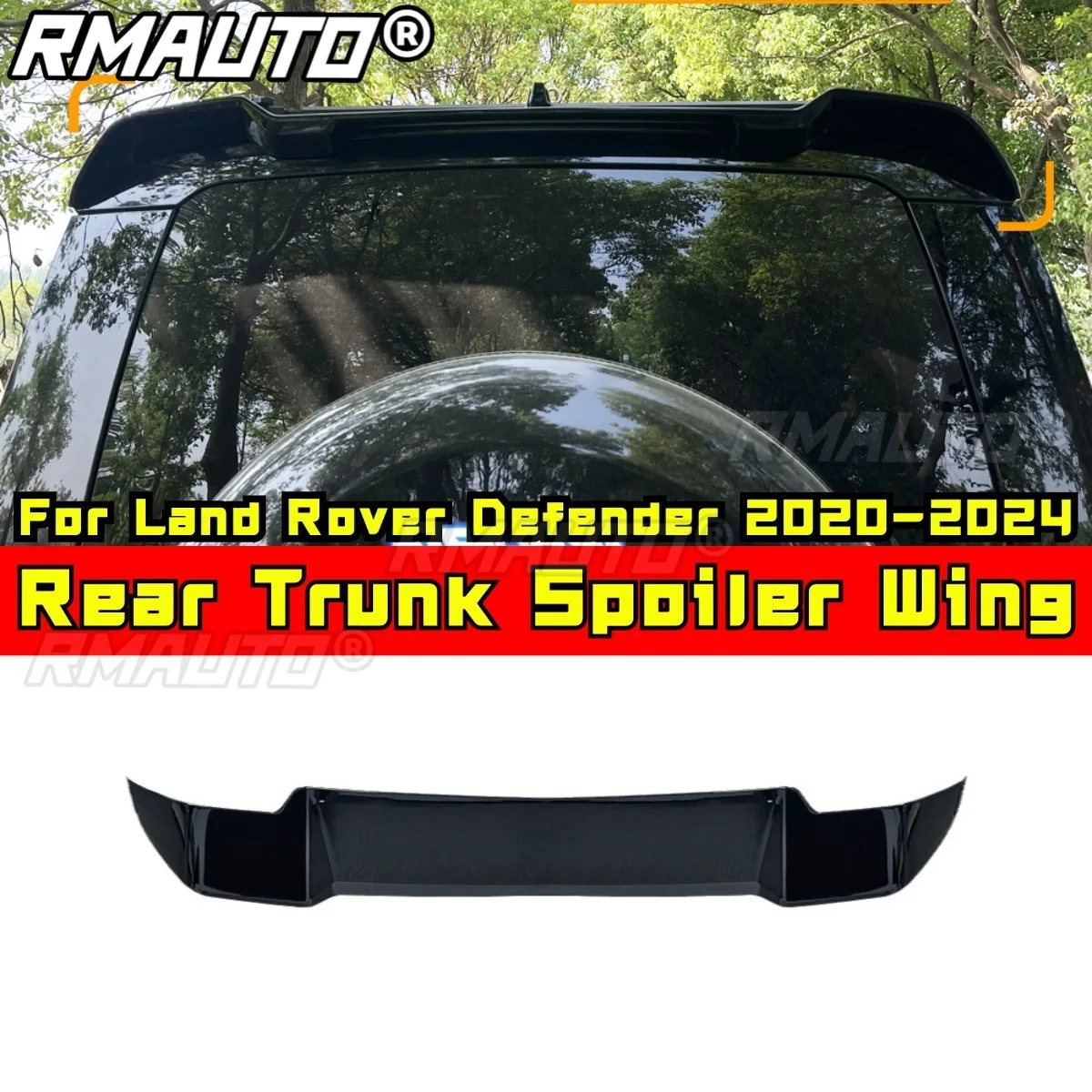 

Car Rear Trunk Spoiler Wing Rear Spoiler Rear Roof Wing Spoiler Body Kit For Land Rover Defender 2020-2024 Car Accessories