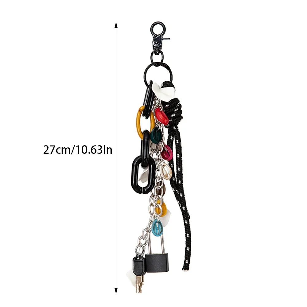 1PC Multi-Functional Diy Acrylic Bag Charms keychain Lock Chain For Cute Lady Phone Case Hanging Ornaments Bag Accessories