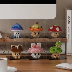 6 New Mushroom Vegetable Building Block Models Children's Educational Decompression Assembly Toys Christmas Gifts