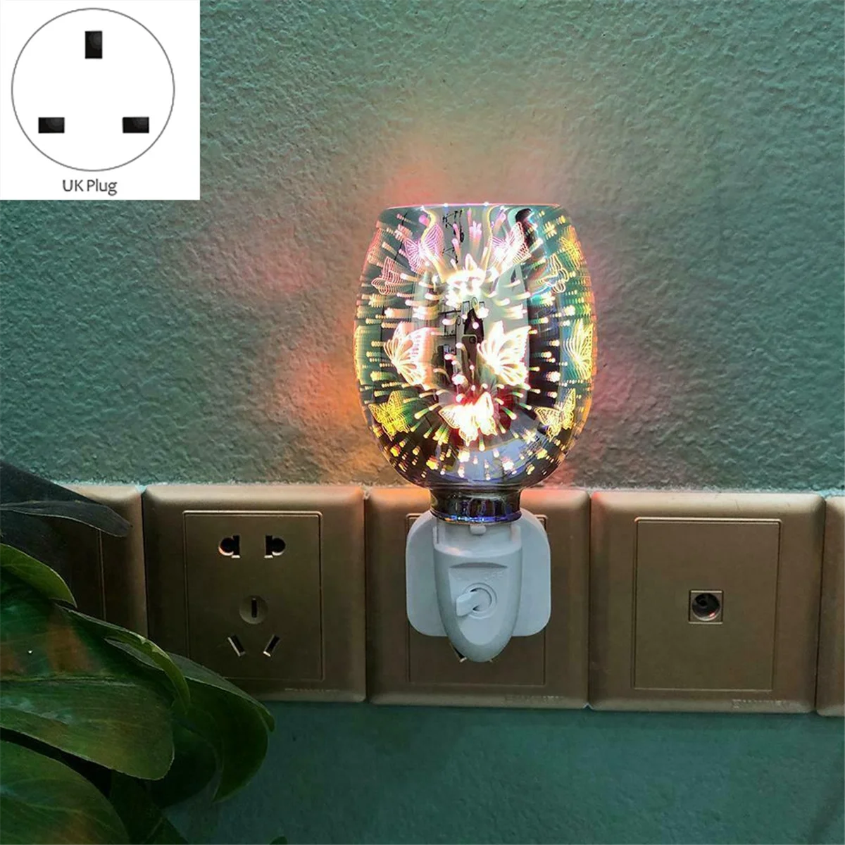 Elektrische plug-in LED-geurverspreiderlampen Wax Melt Oil Burner Wax Warmer-UK Plug