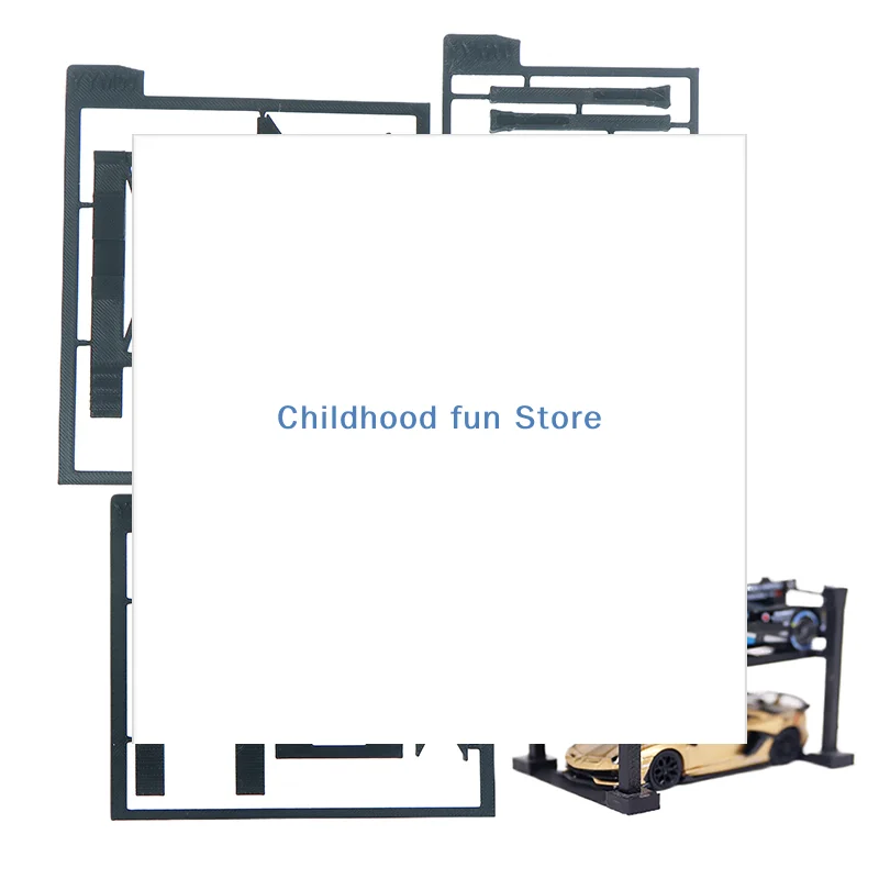 

Двухуровневая парковочная рама для моделей автомобилей 1/64, 3D-печатная, для игрушечных машинок из сплава, декор для гаражной сцены, сборочные детали