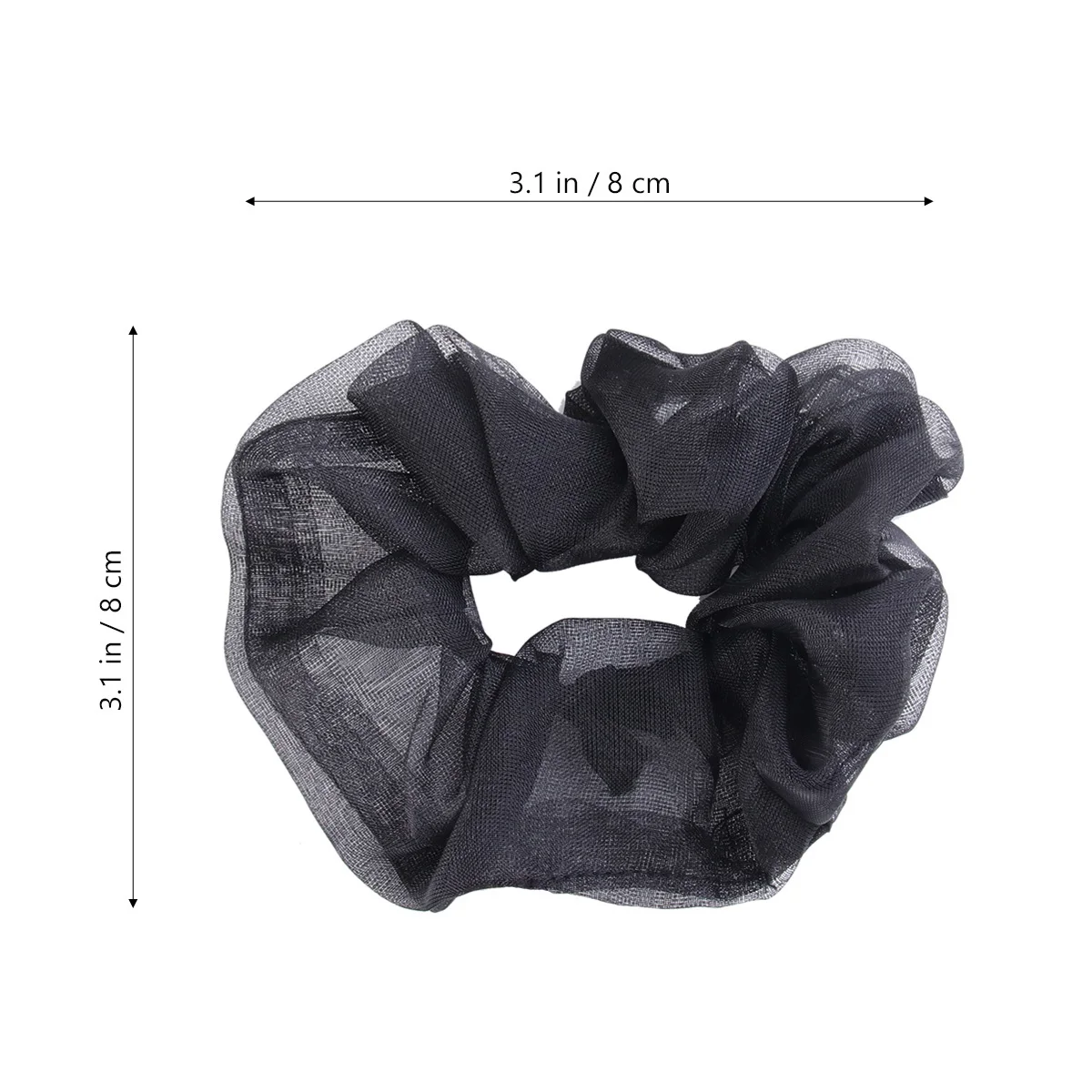

5 Pcs Hair Ties Band Scrunchy Ponytail Holders for Women Headgear Boho Scrunchies Black Colored Miss