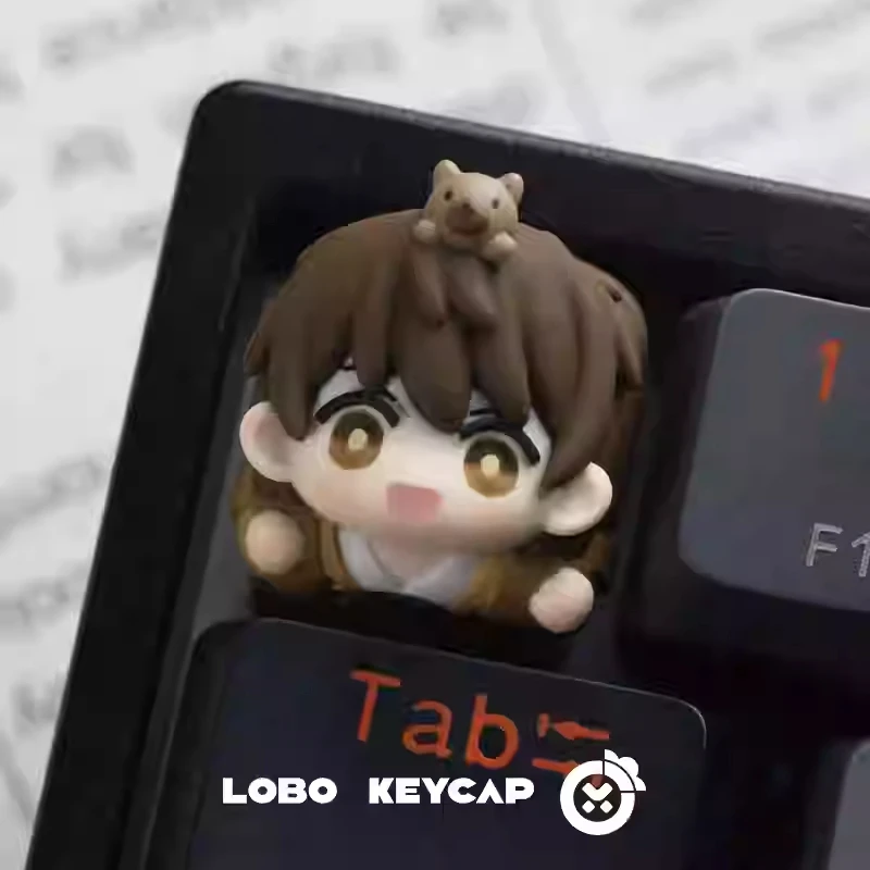 The Lost Tomb Series Theme Wu Xie Zhang Qiling Innocent Boy Personalized Resin Art Keycap Gift For Friends