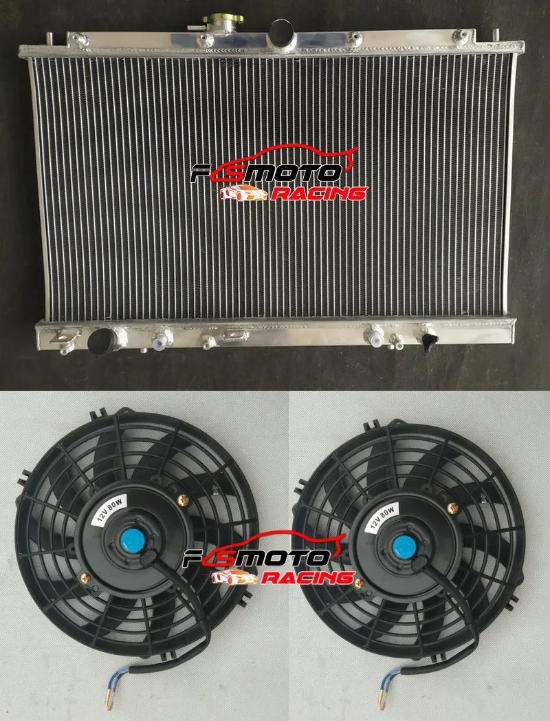 Aluminum Radiator+Fans For HONDA ACCORD 3.0L V6 1998 1999 2000 2001 2002 98 99 00 01 02 AT