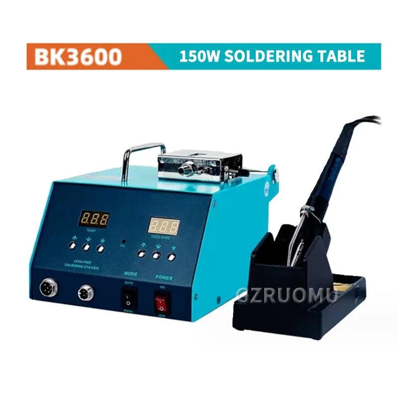 BK3600 Automatic Soldering Machine Intelligent Lead-Free Soldering Station Digital Display Send Tin BGA Rework Wire Feeder 160W