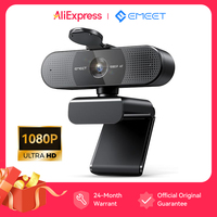 Webcam 1080P 60FPS Autofocus HD Mini Web Cam For Laptop/Computer EMEET USB Web Camera With Dual Mics for Youtube/Zoom Video Call