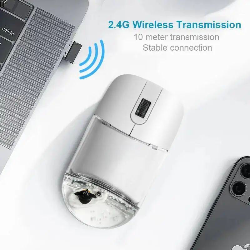 Hot Selling Cute Marine Creatures Creative Mouse 2.4G Wireless Optical Office Mouse Laptop Low Noise Design Comfortable Touch