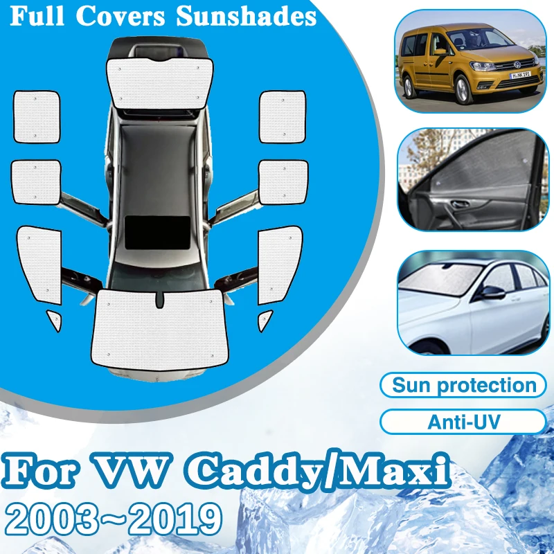 Car Windows Sunshades For Volkswagen VW Caddy 2K MAXI 2003~2019 Windshield Anti-UV Sun Protection Parasol Visor Auto Accessories