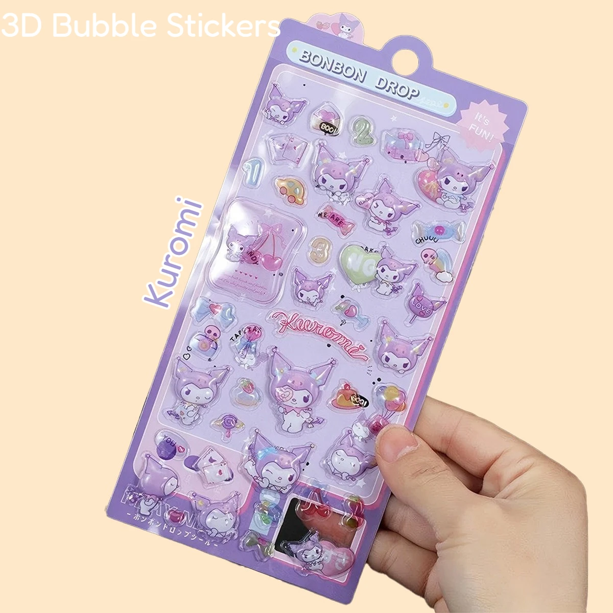 Melody 3D Bubble Stickers Nieuwe Cartoon Creatieve Kitty Cat Pochacco Stickers Kinder DIY Materiaal Sanrio Stickers Verrassingscadeau