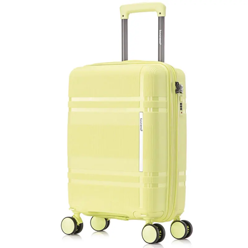 

2023 New High-Value Trolley Case Student Zipper Suitcase 18" 20" 24" 28" PP Material Suitcase Combination Lock