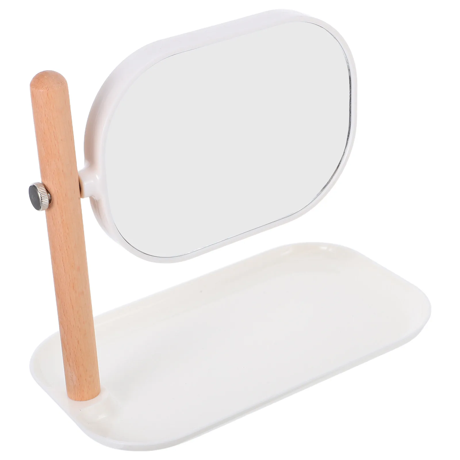 

Элегантное овальное вращающееся зеркало для туалетного столика в спальню с встроенным подносом, большое декоративное зеркало для макияжа на стол, европейский стиль