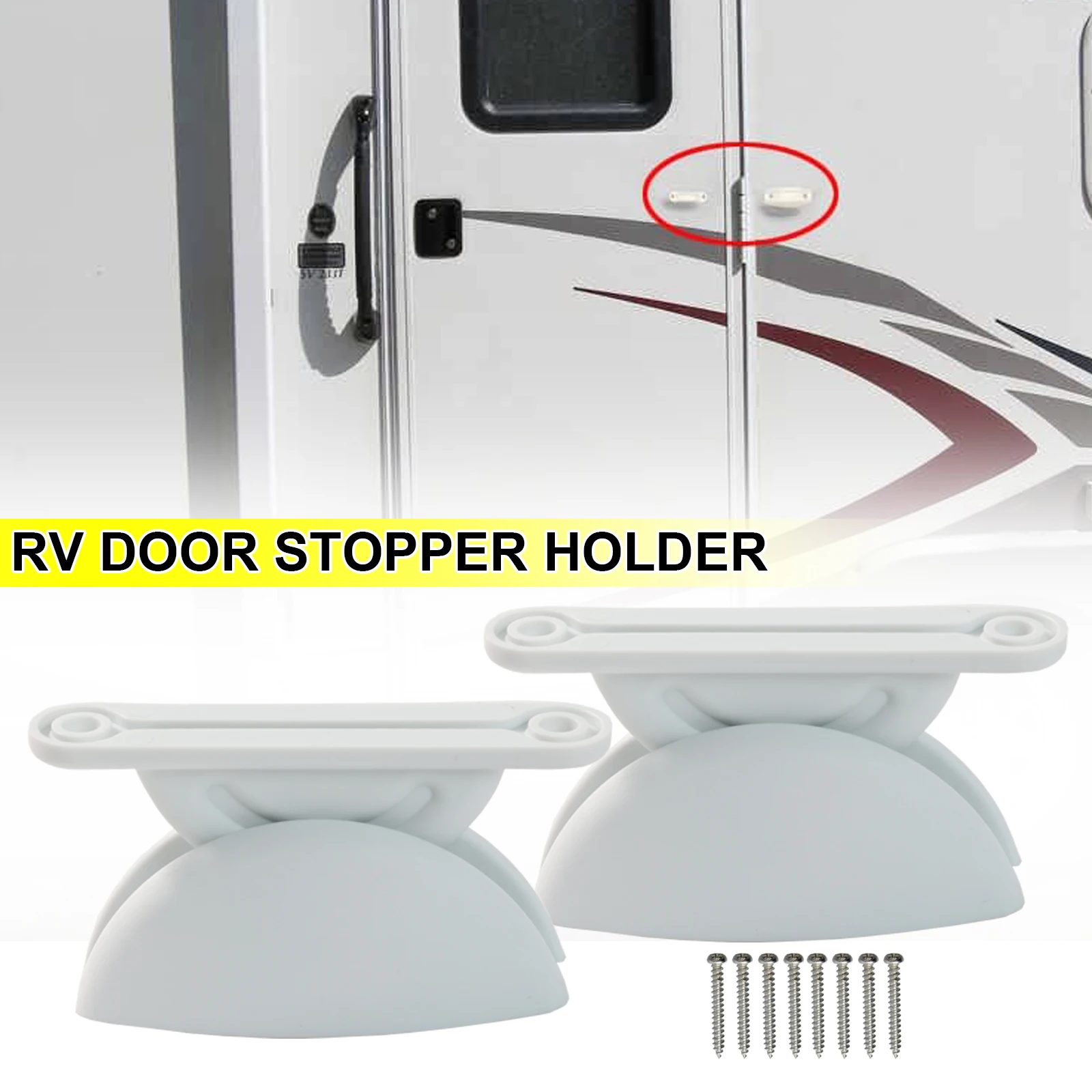 2pcs Car RV Door Holder Latch Entry Door Catch Latch Retainer Limiter Holder Trailer Camping Camper Caravan Trailer Accessories