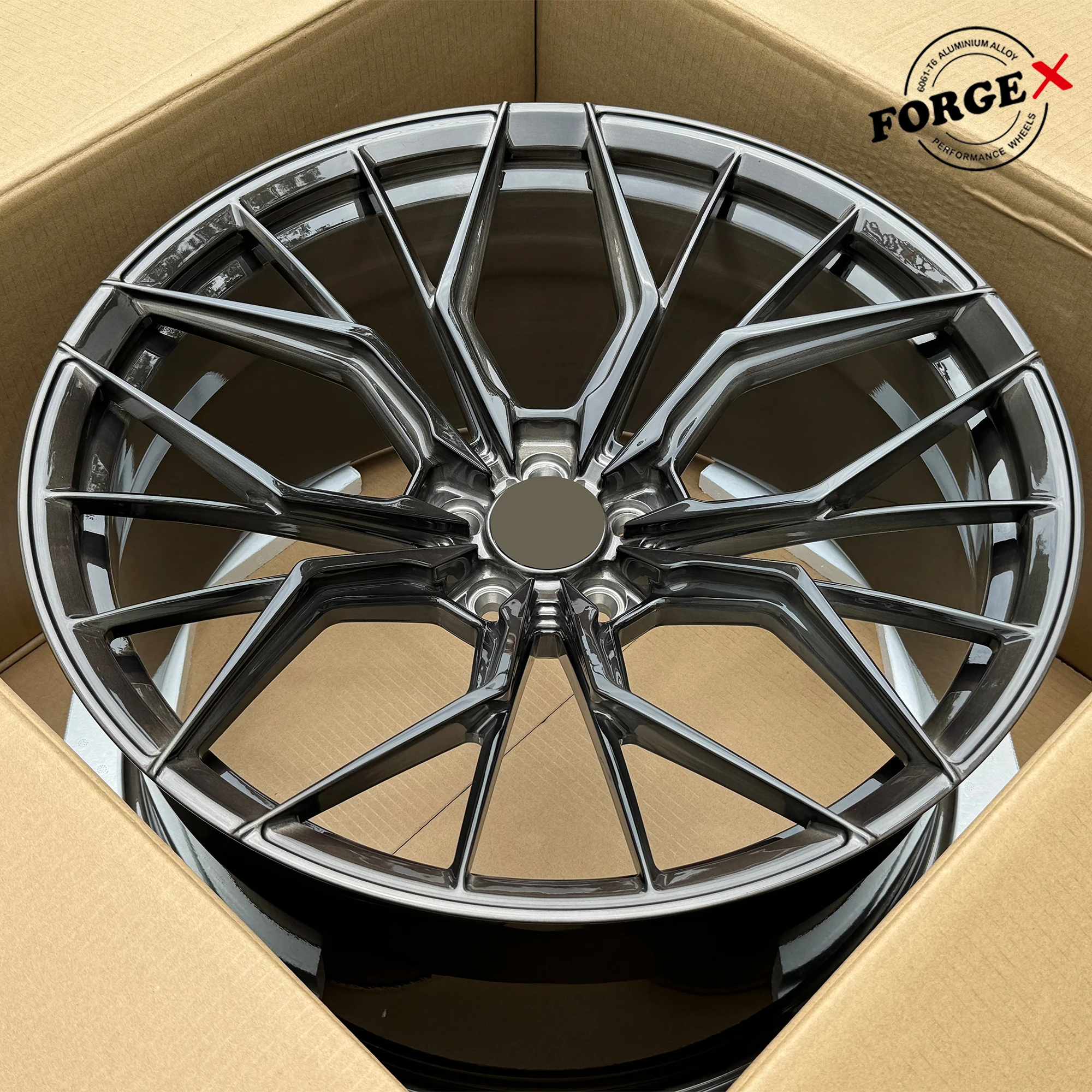 Tailored Gloss Black 18 19 20 21 22 inch Rims 5x108 Jante Multi Spoke Forged Aluminum Alloy Wheels for Jaguar F-pace 2017