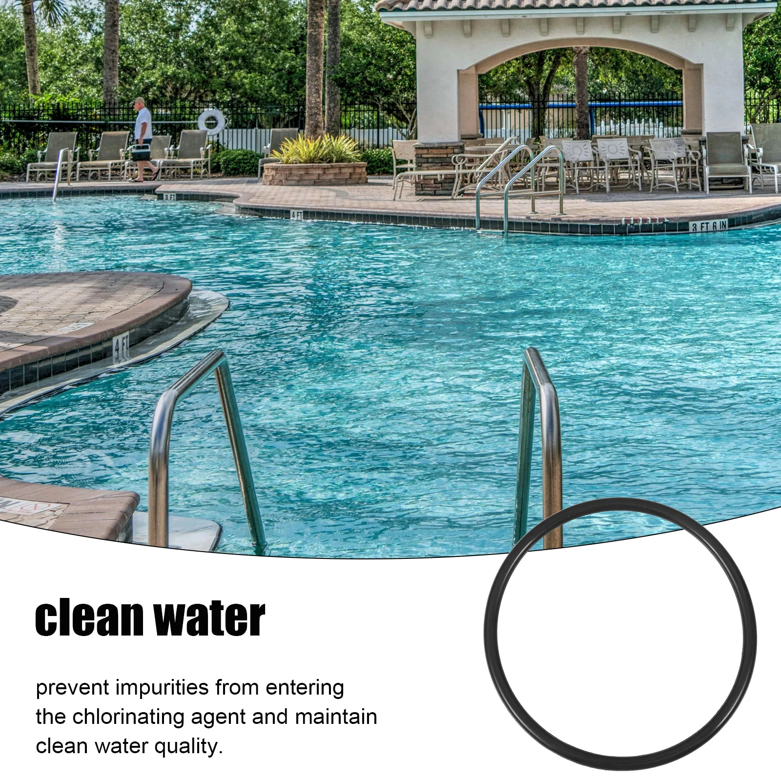 

O Ring Chlorinator Top Cover Replacement Supplies Leak Proof Sealing Lid Parts Automatic Feeder Rings Durability Long