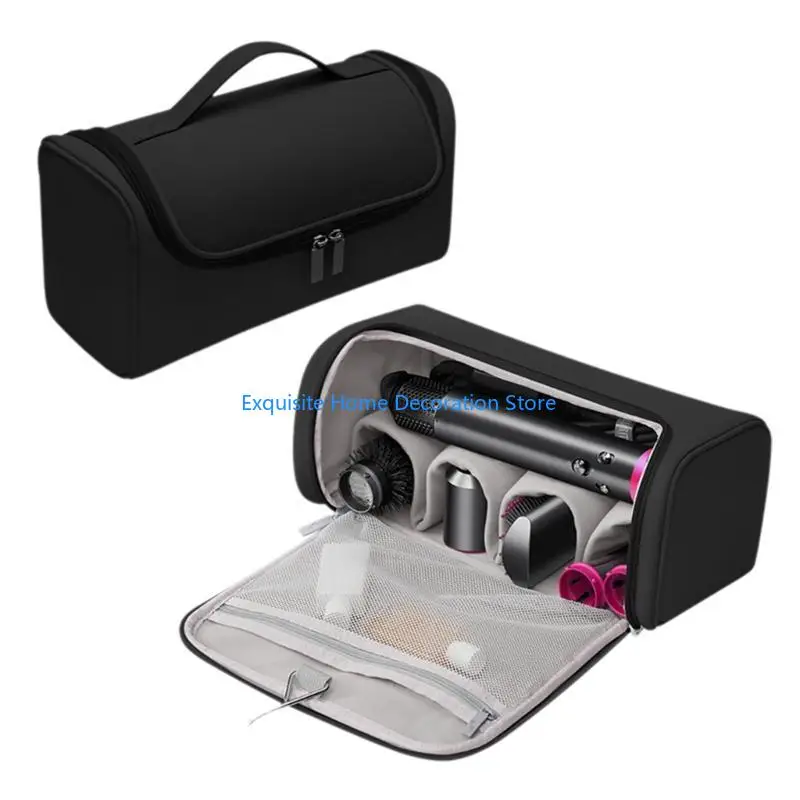 

L5BF Practical Hair Dryer Management Box for Tidying Home and Office Large Capacity Cords Organizers Sturdy PU Materials