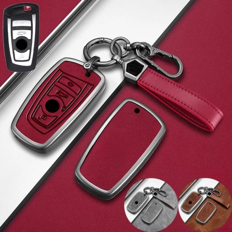 

Кожаный чехол для ключей из цинкового сплава A + для BMW 1, 2, 3, 4, 5 X2 X3 X4 X5 F10 F30