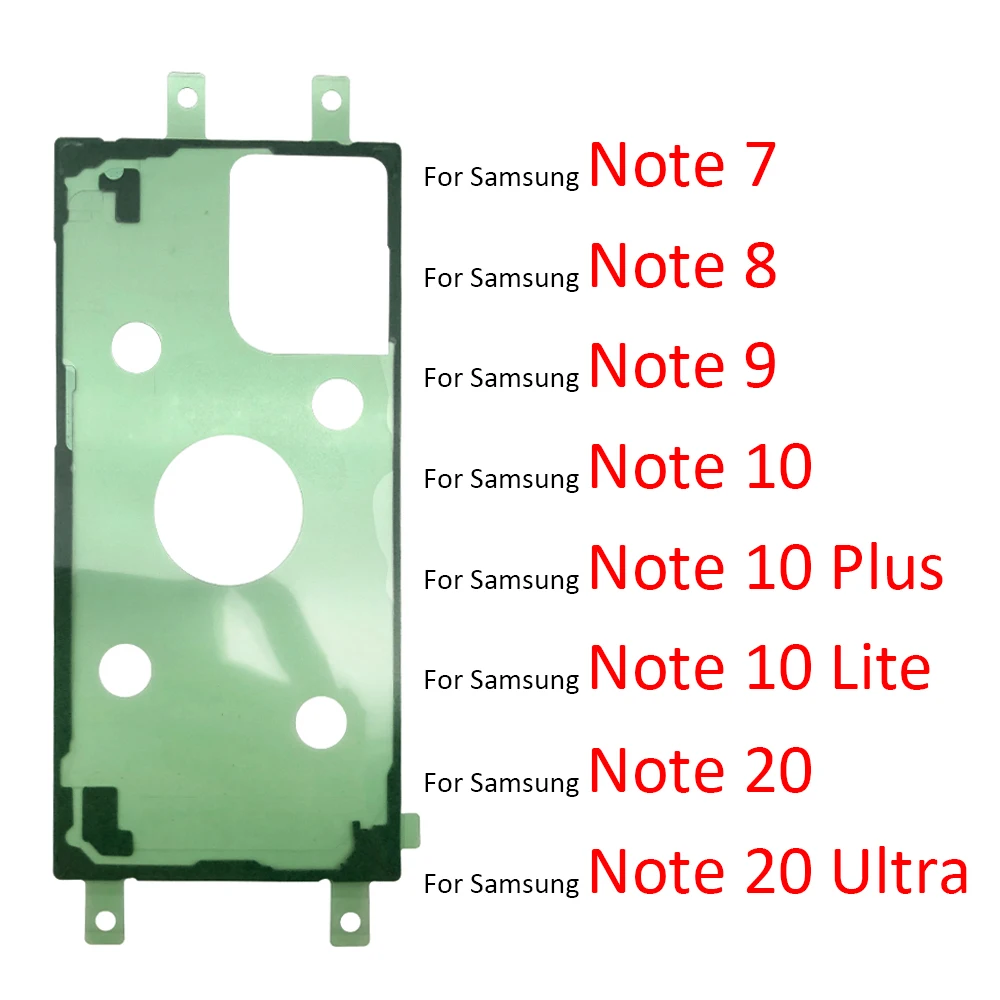 New For Samsung Note 20 Ultra Note 10 Plus Note 8 9 7 Lite Back Glass Cover Adhesive Sticker Stickers Glue