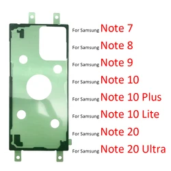 Cubierta trasera de vidrio para Samsung Note 20 Ultra Note 10 Plus Note 8 9 7 Lite, pegatinas adhesivas, pegamento, novedad