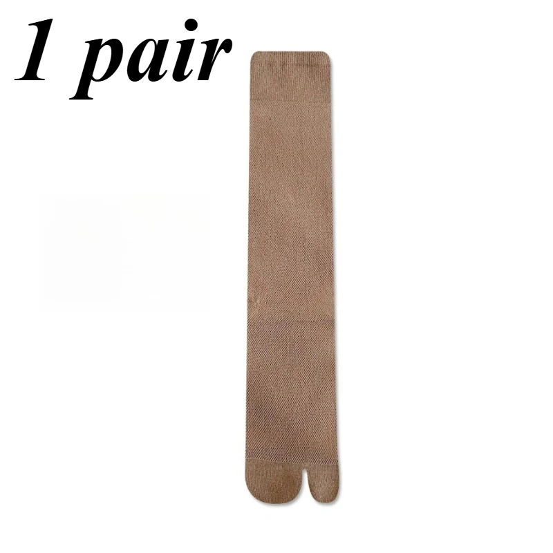 Long Tabi Two-Toe Green Foot Inserts Japanese Thin Mesh Breathable Cotton Calf Shoe Pads Summer Comfort Insoles for Flip Flops