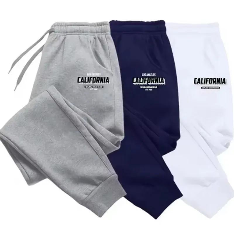 

Men's winter and autumn protection sport pants, with a solid color design, thick texture, warm and comfortable. The drawstring w