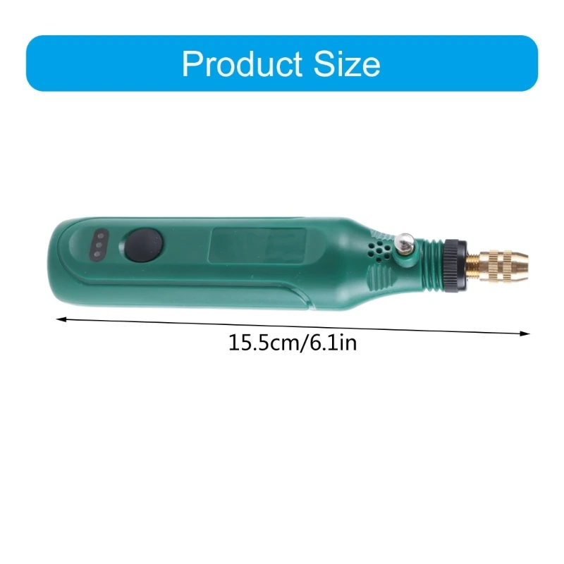 USB ไร้สายโรตารี่เครื่องมืองานไม้แกะสลักปากกา เจาะ สำหรับเครื่องประดับแก้วโลหะ 517A