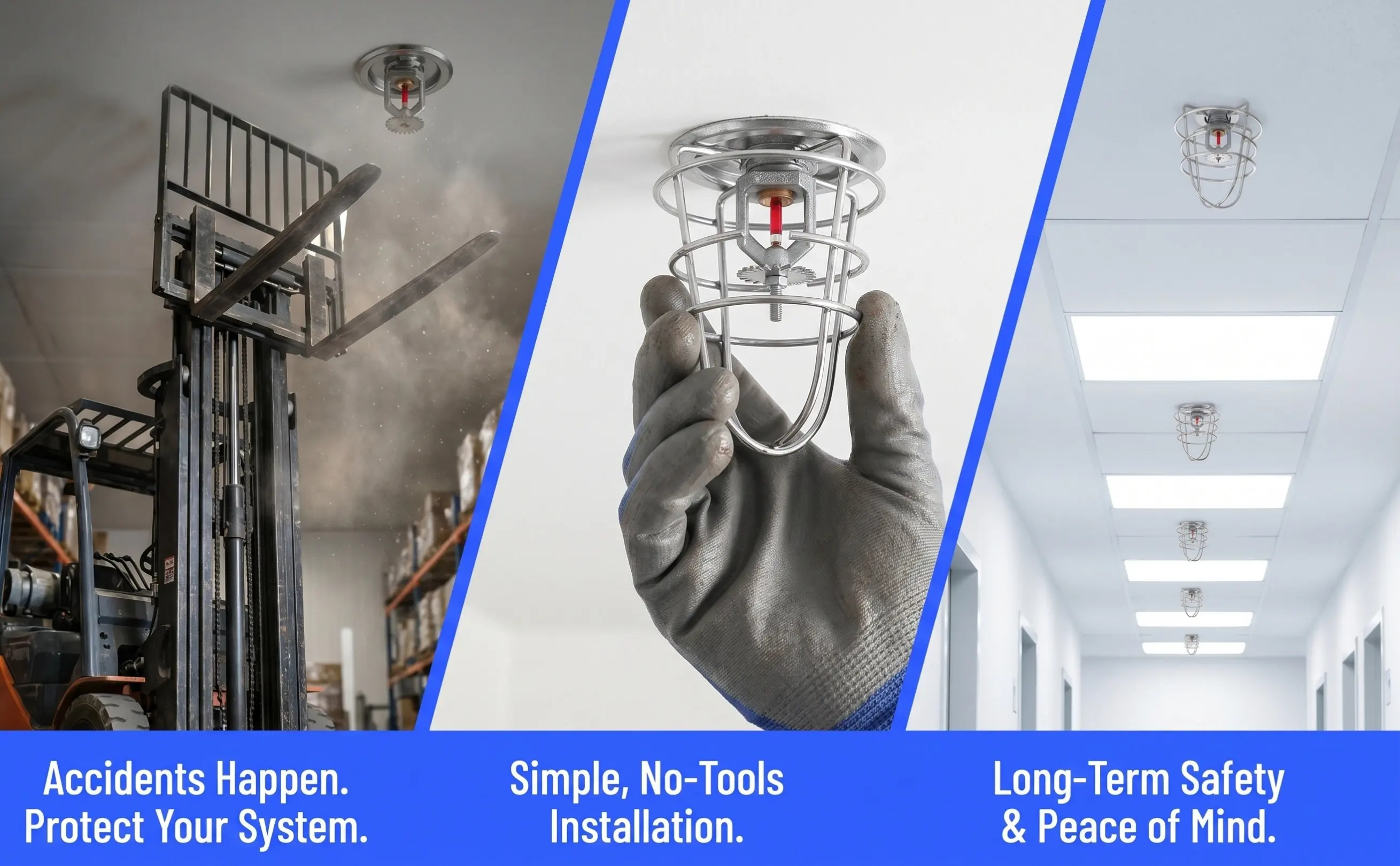 Fire Sprinkler Head Paint Cover Cage Guard Extinguishing System Bracket Protector for Splash Shield