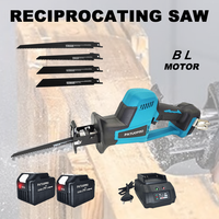 PATUOPRO 255mm Brushless Reciprocating Saw Cordless Electric Saw Metal Wood PVC Pipe Cutting Power Tools For Makita 18V Battery