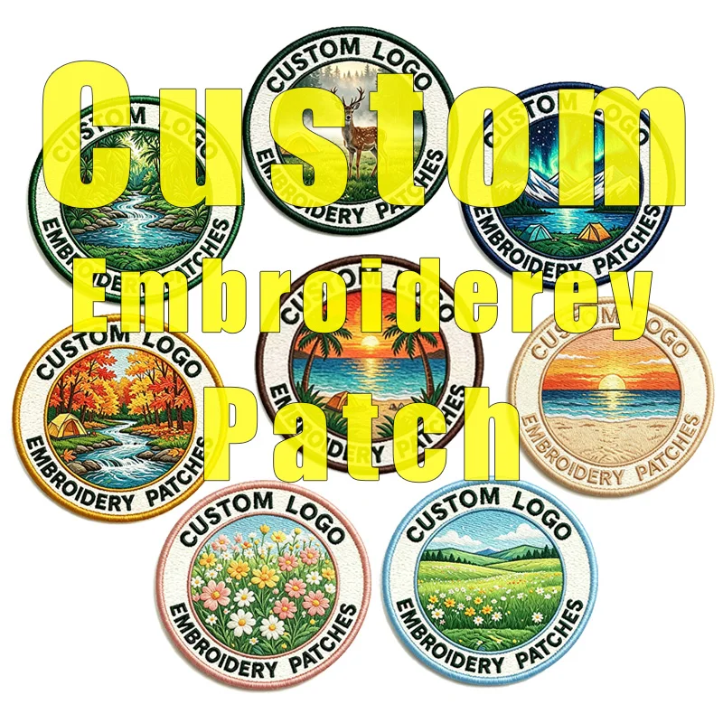 Custom Embroidered Patches – Design Your Own Logo Patch, Iron-On/Hook Loop Personalized Patches for Clothes, Backpacks, Hats