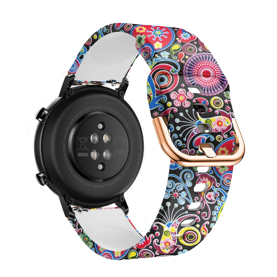 18mm 20mm Printing Silicone Strap For Nokia Withings STEEL HR 36MM 40MM HR Sport Smart Watch Band Quick Release Bracelet Correa