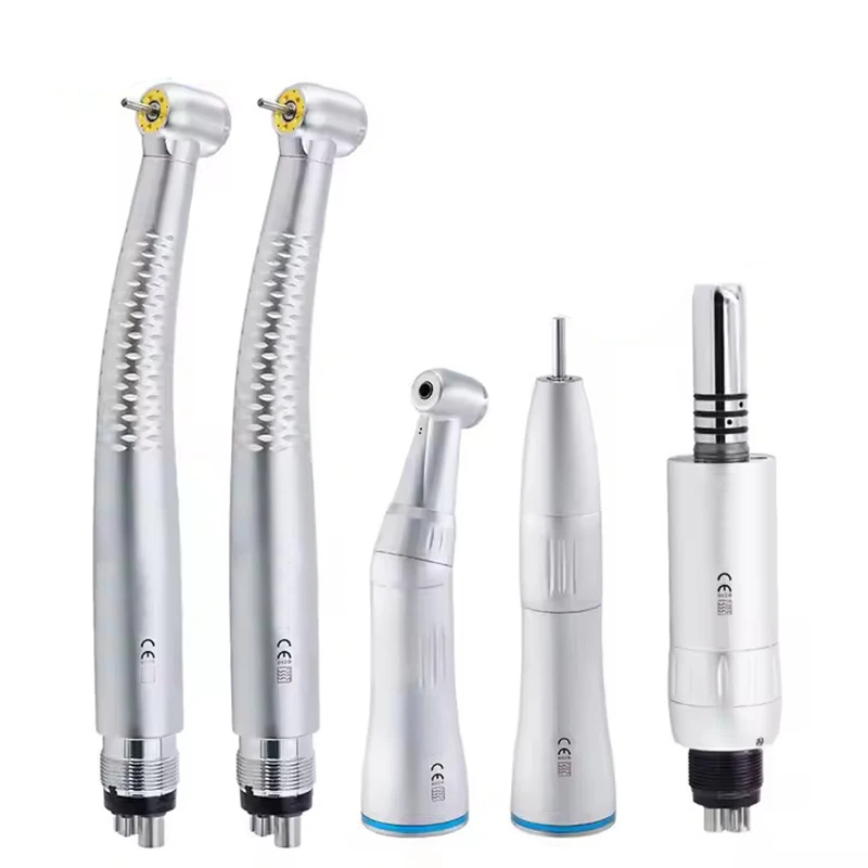 Dental LED lamp Electric High Speed Turbine and low speed Handpiece sets Dental Surgery Handpiece Set