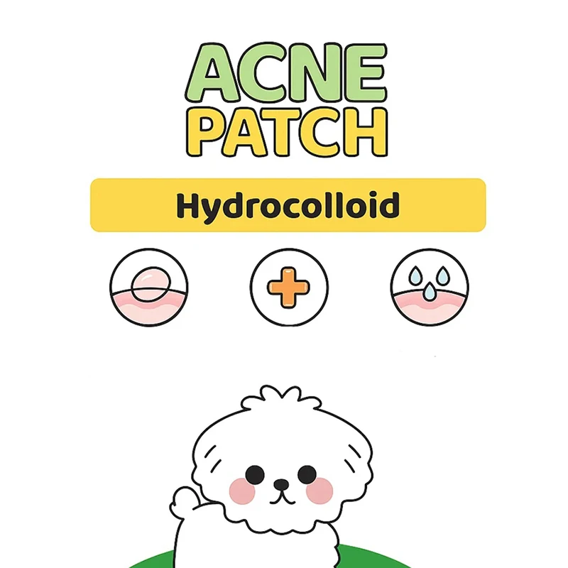 100 個のニキビパッチ 低刺激性、防水、アルコールフリーのスキンステッカー、かわいい犬の形のデザイン