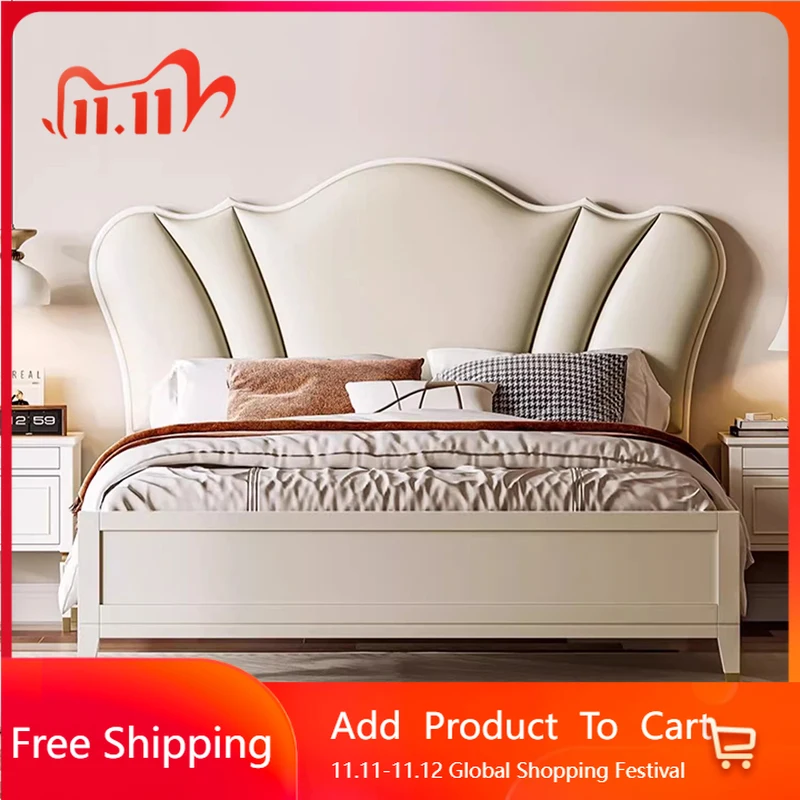 

Bedroom Frame Massage Bed Queen Double Luxury Modern Bed Sofa Headboards Human Dog European Letto Matrimoniale Home Furniture