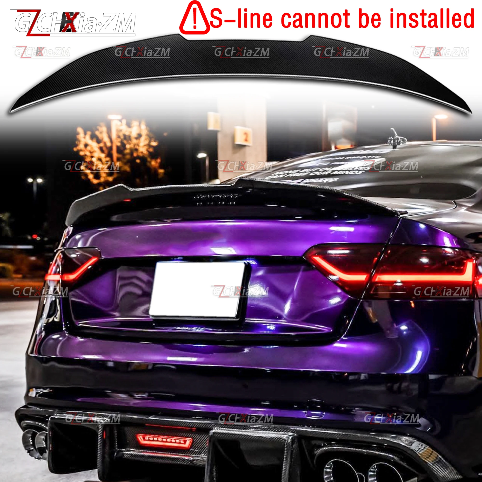 

Car Spoiler For Audi A5 B8 B8.5 8TA 8T3 2Door Sportback PSM Style Real Carbon Fiber Material Rear Spoiler Trunk Wing 2009-2016