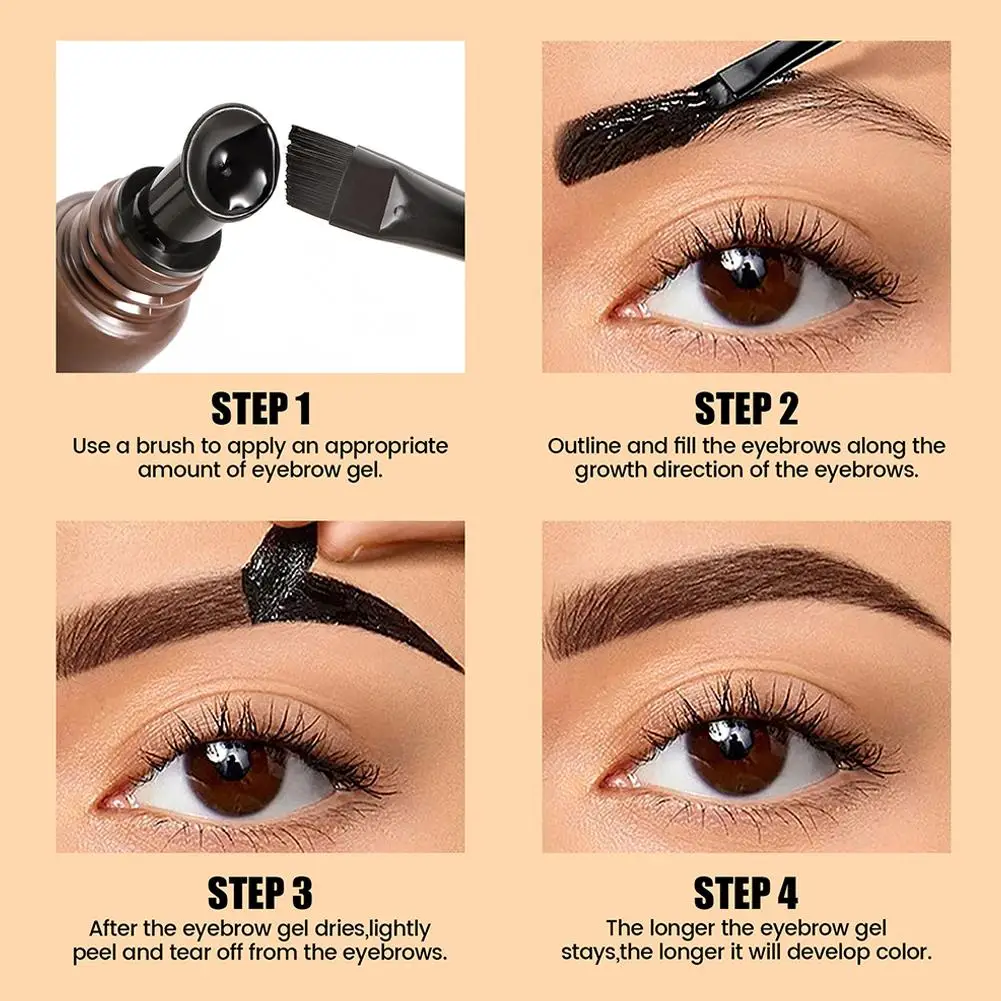 เจลเขียนคิ้วติดทนนานสำหรับผู้หญิง ชุดย้อมคิ้วแบบน้ำธรรมชาติ แห้งเร็ว ย้อมคิ้วแต่งหน้า เจลแต่งคิ้ว