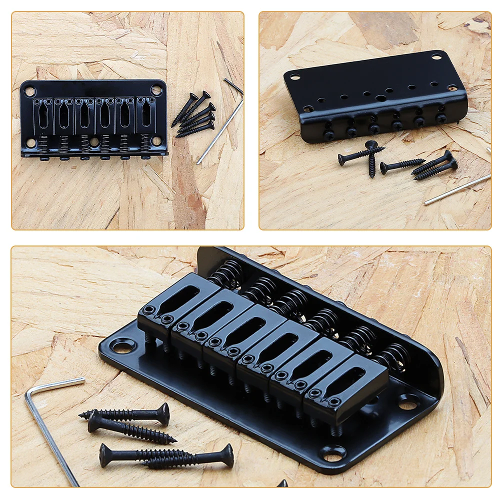 

1 Set Electric Guitar Bridge Saddle Replacement Durable Metal Bridge Tailpiece For Compatible Roller Saddle