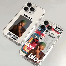 Sänger Frank Blonde Ozeane Hot Phone Case für iPhone 16 15 14 13 12 11 Mini Pro Max X XR Xsmax 7 8 plus Se20 transparente Abdeckung