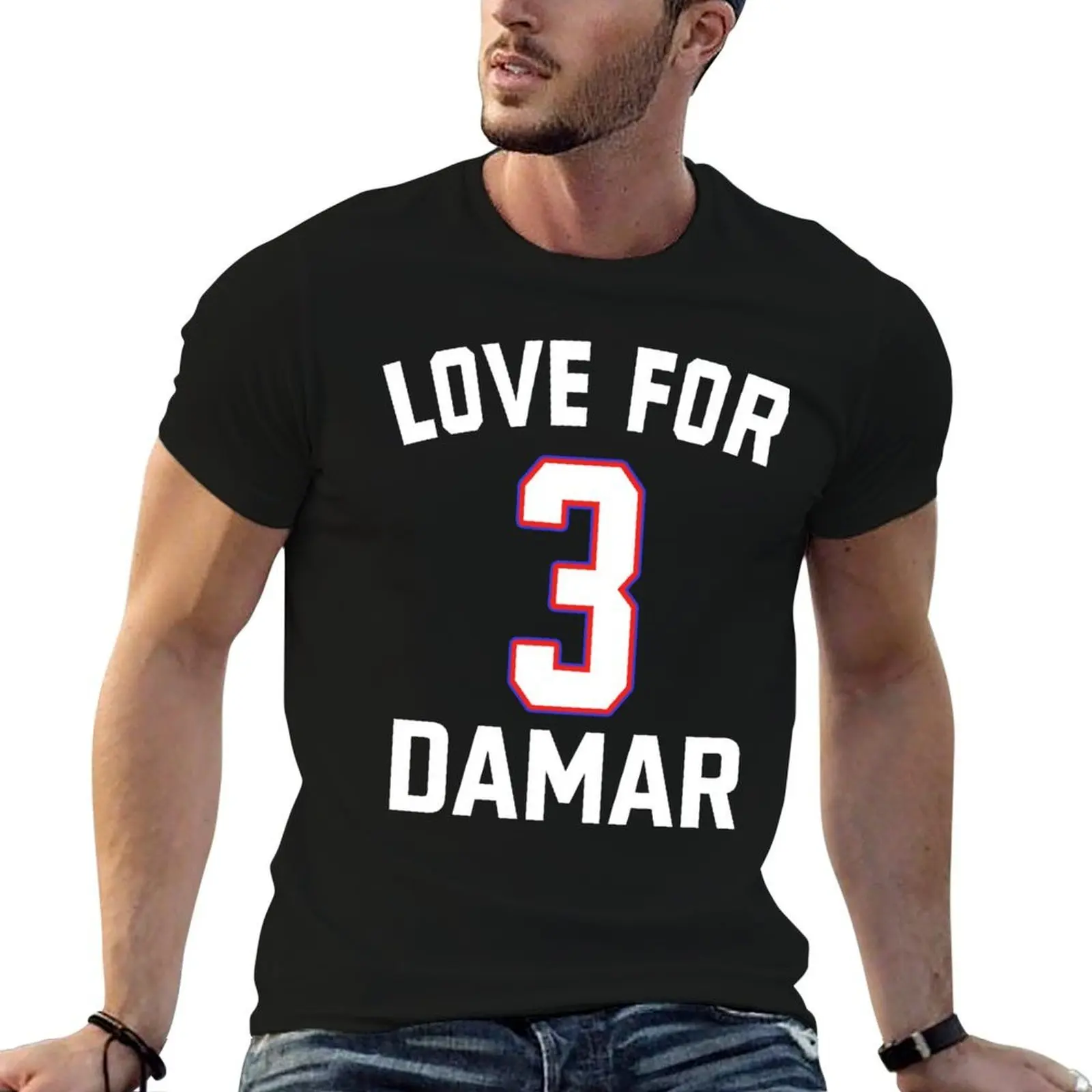 Camiseta LOVE FOR 3 DAMAR, camiseta LOVE FOR 3 DAMAR para hombre, camisetas de algodón para hombre, camiseta de diseñador para hombre
