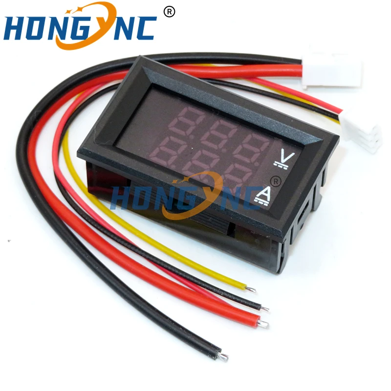 DC 0-100V 1A 10A 50A 100A Digital Voltmeter Ammeter Dual Display Voltage Detector Current Meter Panel Amp Volt Gauge Red Blue