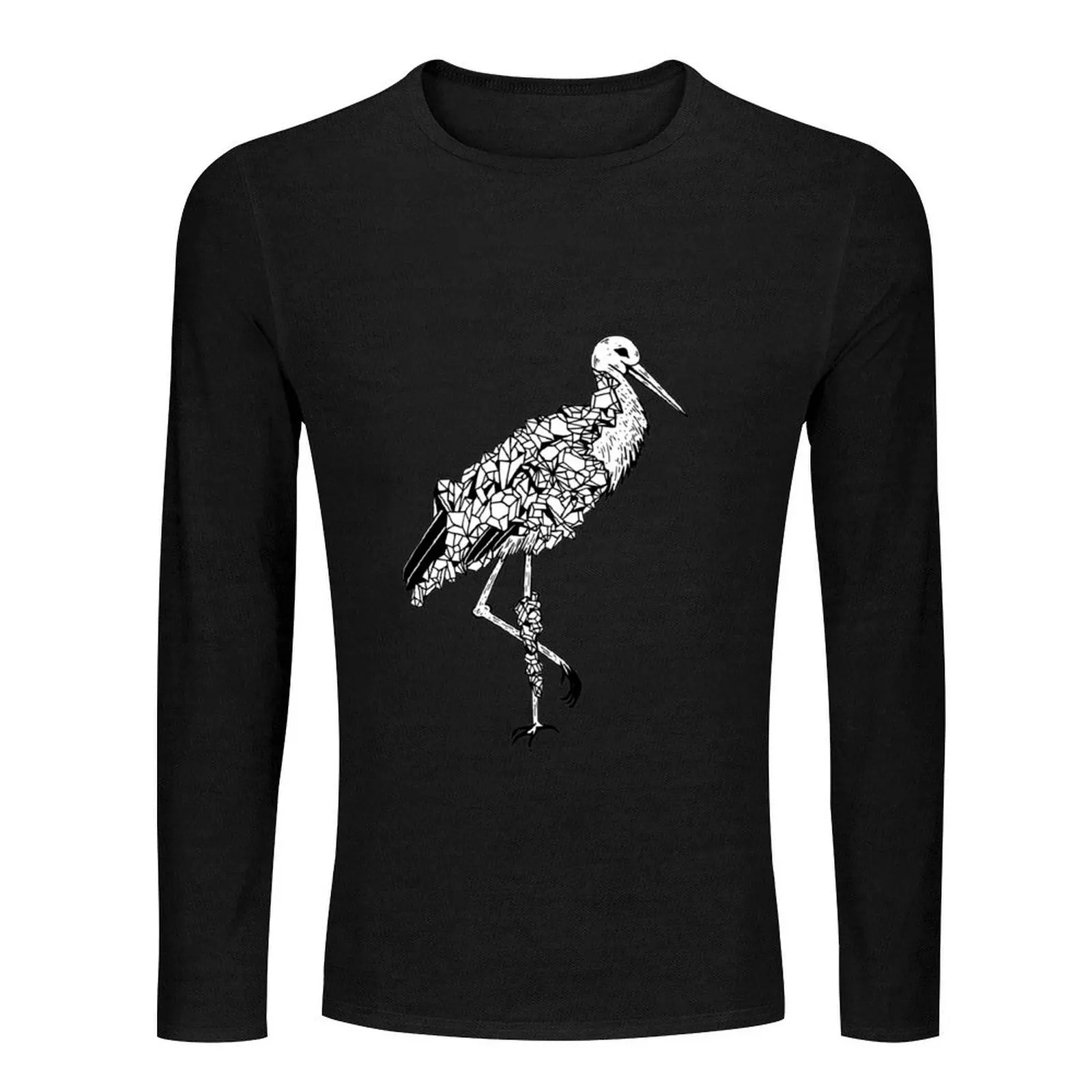 Stork Long T-Shirt black t shirt men clothings