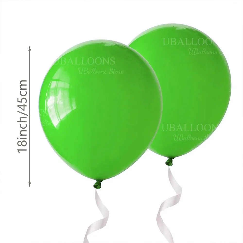 18 بوصة بالونات خضراء كبيرة 2/5/10 قطعة كبيرة ضوء حكيم لورين بالون أخضر لعيد ميلاد الزفاف استحمام الطفل حفلة عيد الميلاد ديكور