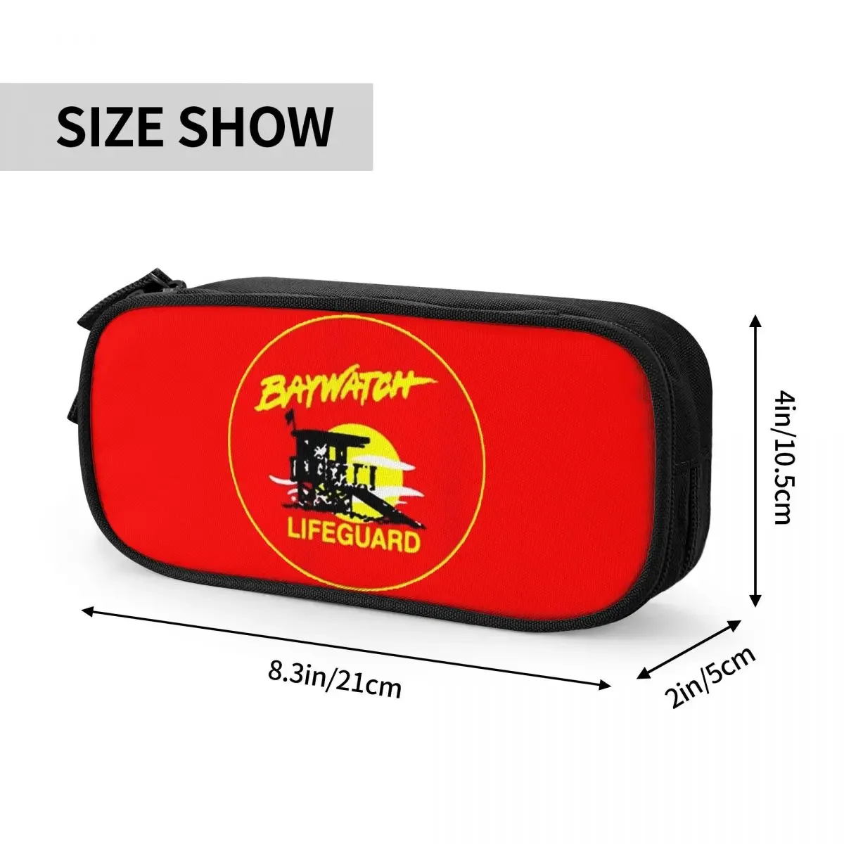Baywatch Lifeguard Pencil Case Pen Pencil Bags for Student Big Capacity Students School Cosmetic Pencilcases