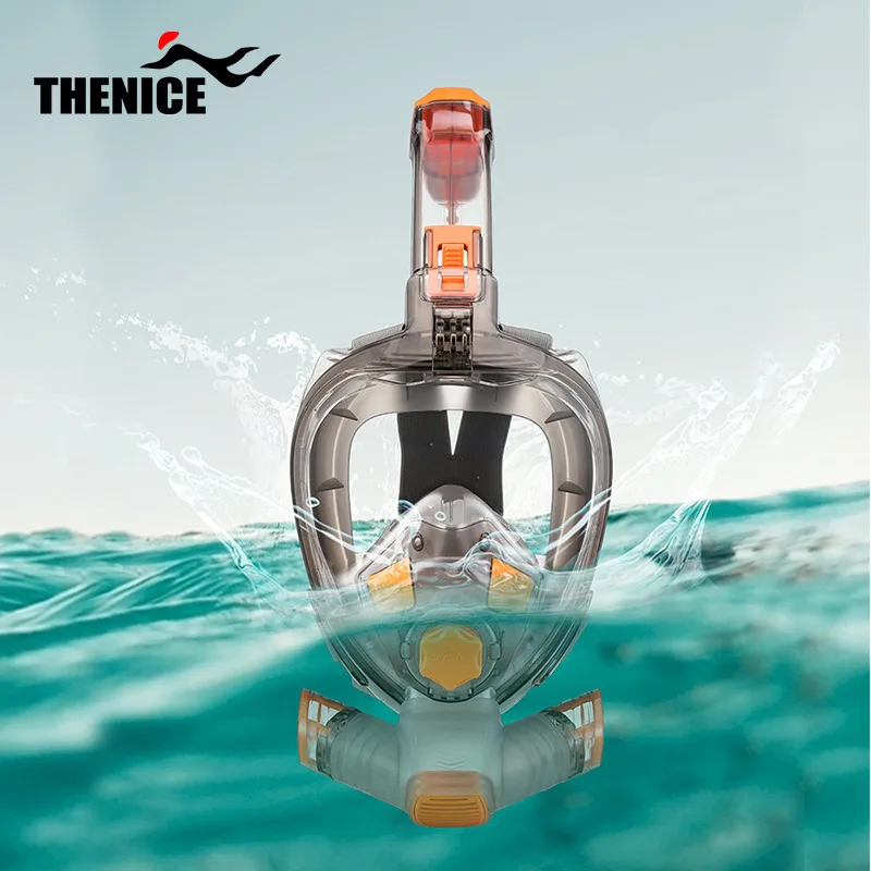 

THENICE Diving Mask Swimming Mask Full Dry Snorkel Diving Suit Swimming Snorkeling Mask Equipment Dive Training Specialized