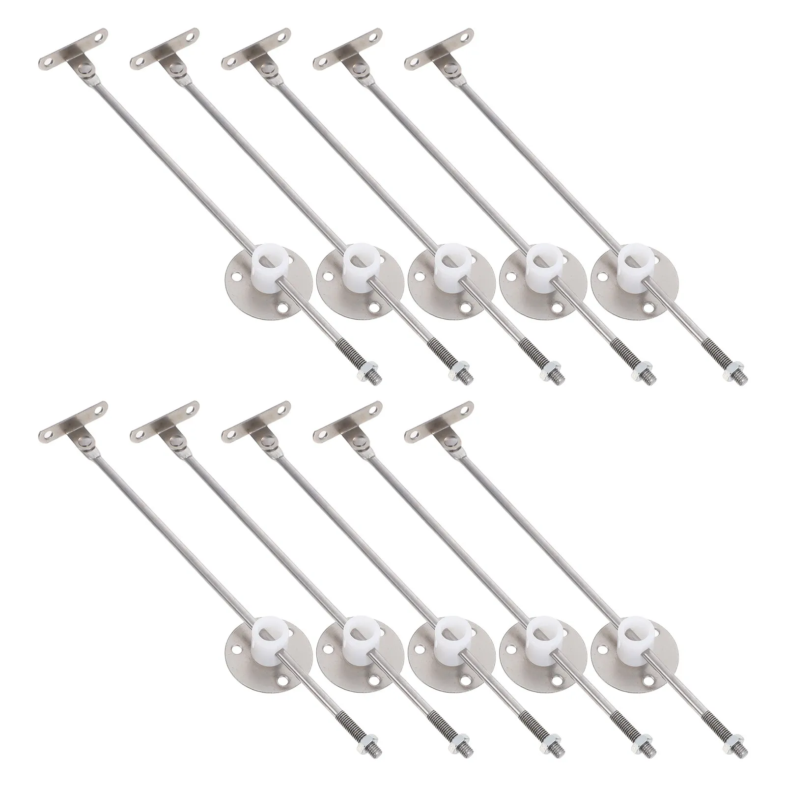 10Pcs Cabinet Door Support Hinges Stay Cabinet Hinge Protective Round Head Drop Down Hinge Soft Close Lid Support Rod Kitchen