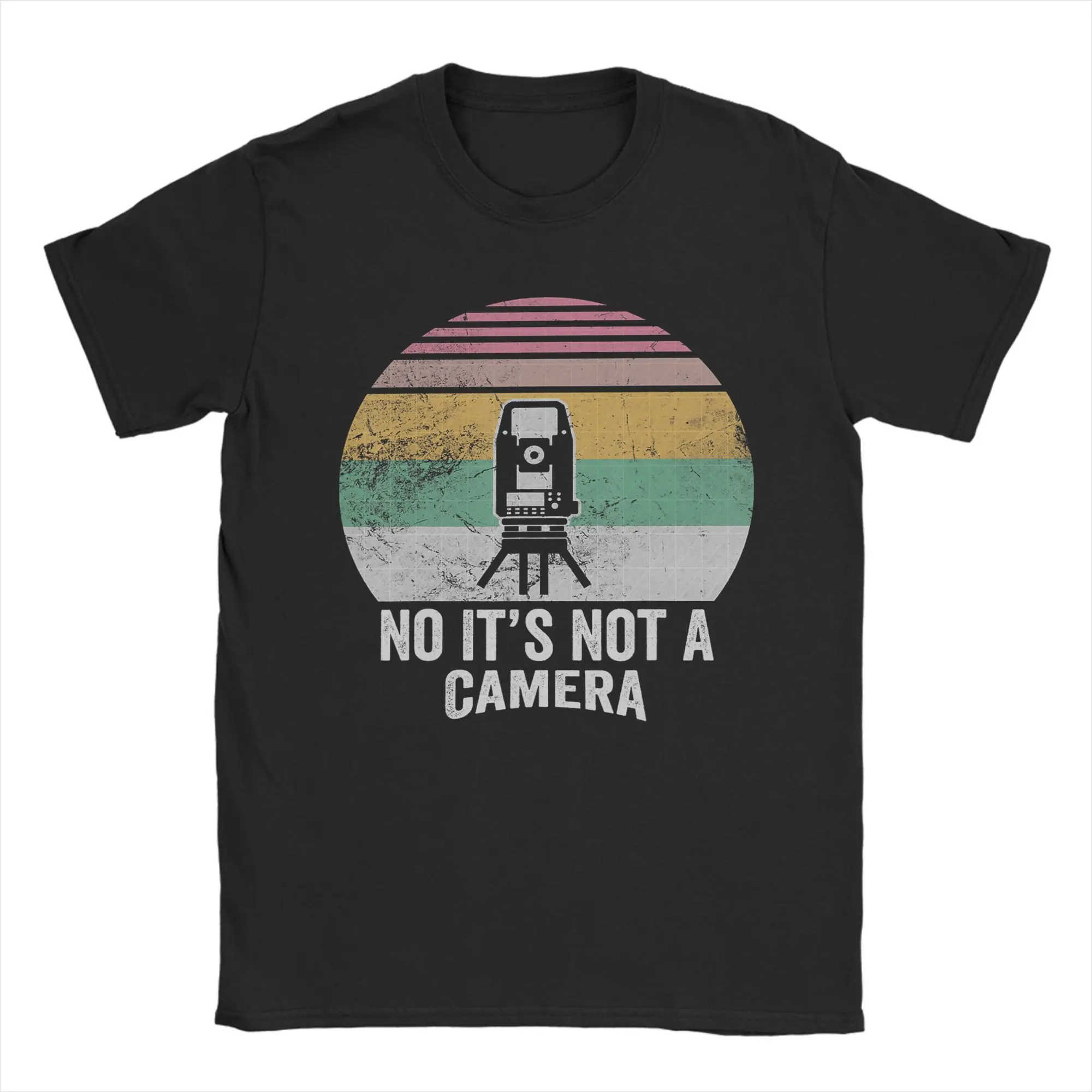 Funny Surveyor Total Station Retro Land Surveying Design T-Shirt Men  Funny 100% Cotton Tee Shirt O Neck Short Sleeve T Shirts