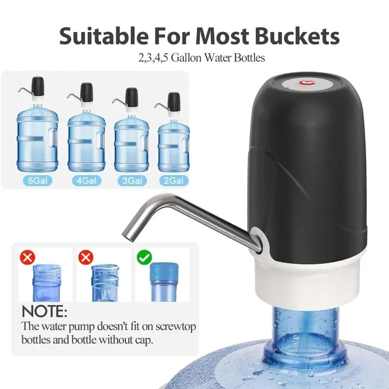 

Portable Mini Electric Water Dispenser USB Charging Water Bottle Pump